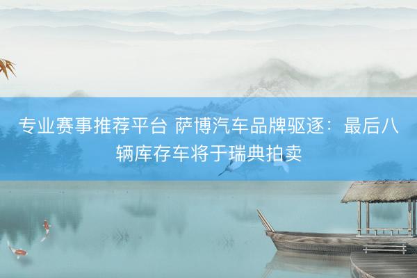 专业赛事推荐平台 萨博汽车品牌驱逐:最后八辆库存车将于瑞典拍卖