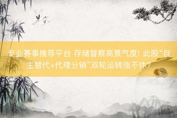 专业赛事推荐平台 存储督察高景气度! 此股“自主替代+代理分销”双轮运转涨不休?
